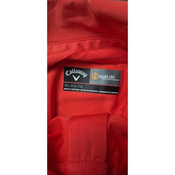 Callaway Golf Short Sleeve 3 button Collar Athletic Polo Men's Shirt Size XL - Picture 7 of 7